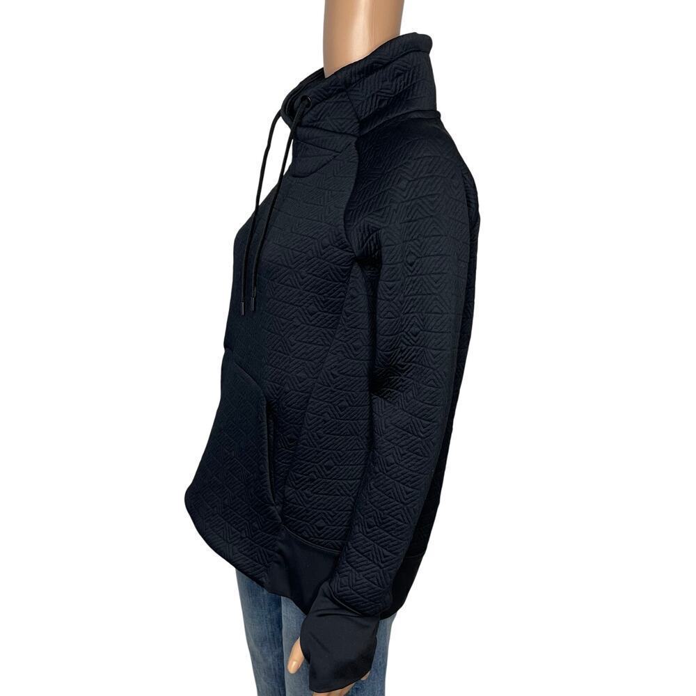 Athleta Jacquard Elevation Quilted Oversized Pullover Size  Small Black - Picture 9 of 12